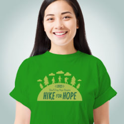 girl wearing green shirt, 2023 Hike for Hope