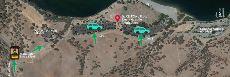 Hike for Hope parking map
