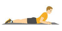 illustration, chest lift stretch