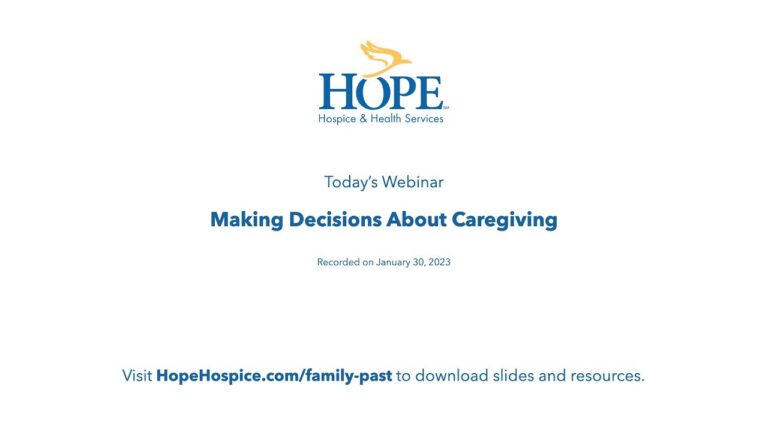Making Decisions About Caregiving