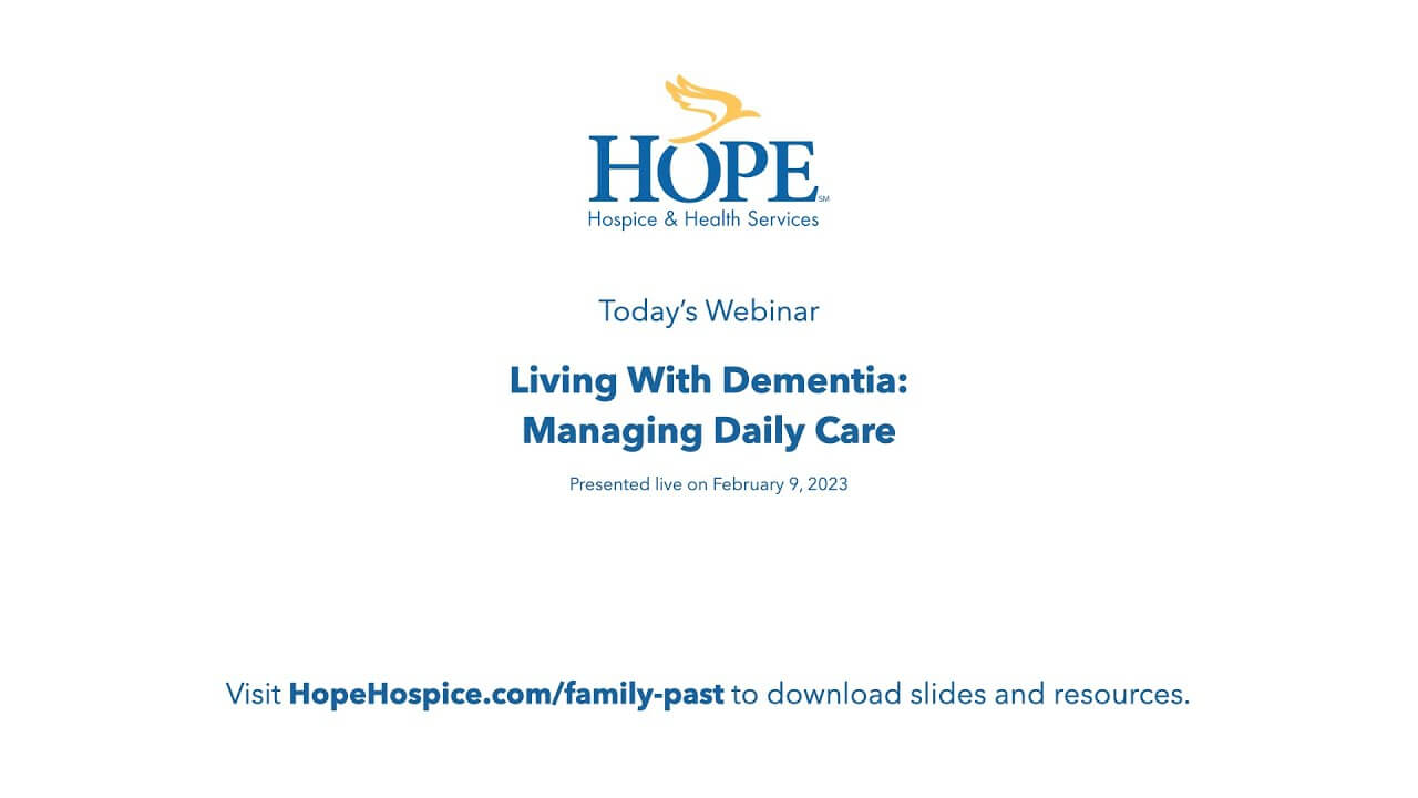 Dementia: Living With Dementia: Managing Daily Care