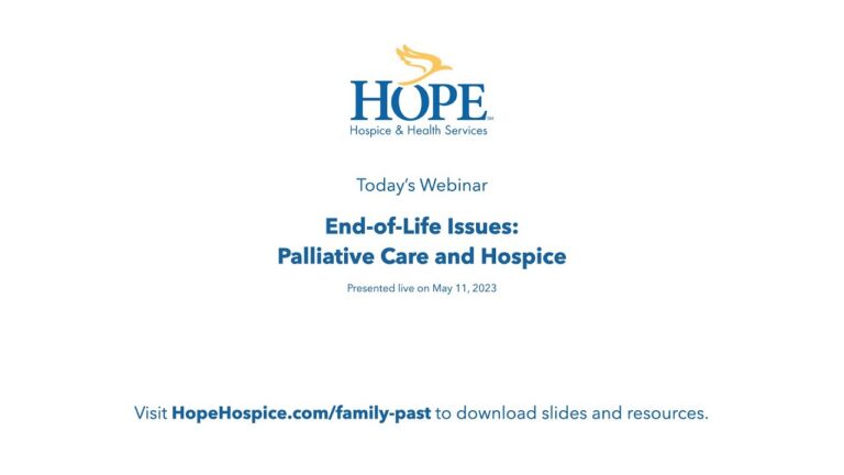 End-of-Life Issues: Hospice and Palliative Care