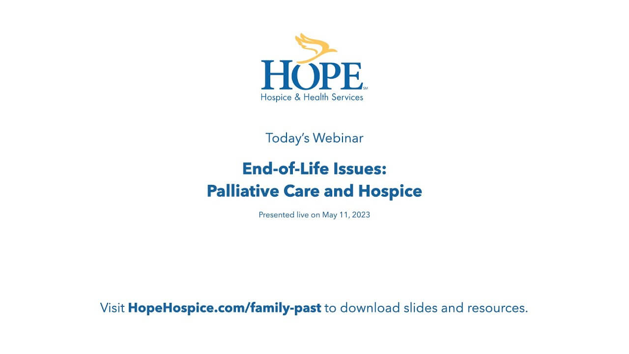 End-of-Life Issues: Hospice and Palliative Care